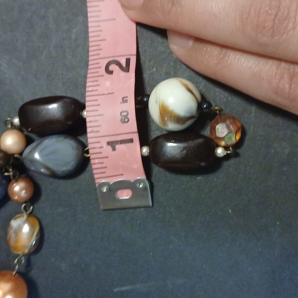 Triple layer boho faux stone necklace - Picture 8 of 8